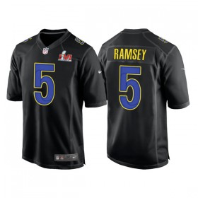 Tröjor Los Angeles Rams Jalen Ramsey 5 Game Svart 2022 Super Bowl LVI - Män